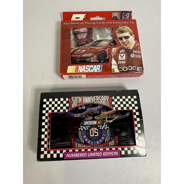 Nascar Playing Cards - 2 Decks in Each with Collectible Tins! - Cards Never Opened!