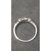 Image 5 : 10K White Gold Interlocking Double Heart Infinity Band Ring With Diamonds - Size: 7.5 - Weight: 1.6g