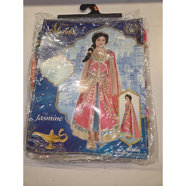 Brand New Toddler 3-4 Jasmine Costume Includes Dress, Cape & Tiara