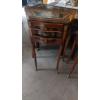Image 5 : Pair Of 4 Leg Half Round Occasional 3 Drawer Side Tables - Detailed Hand Painted Workmanship