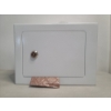 Image 1 : Small White Metal Locking Safe/Storage Measuring 9" X 7" X 6.5" - NEW OPEN BOX - Comes With 2 Keys