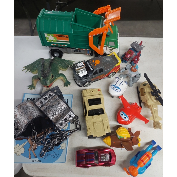 Large Group Of Boys Toys as Shown - Action Figures Cars Smalls More - See Pics