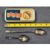 Image 7 : Two Silver Plated Spoons With Vintage Fossil Watch Tin