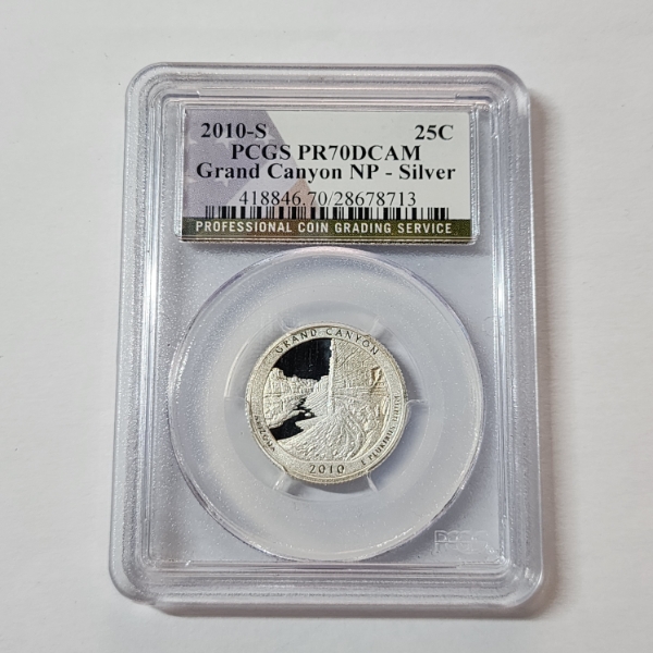 PCGS PR70DCAM 2010-S 90% Silver Grand Canyon National Park Quarter 