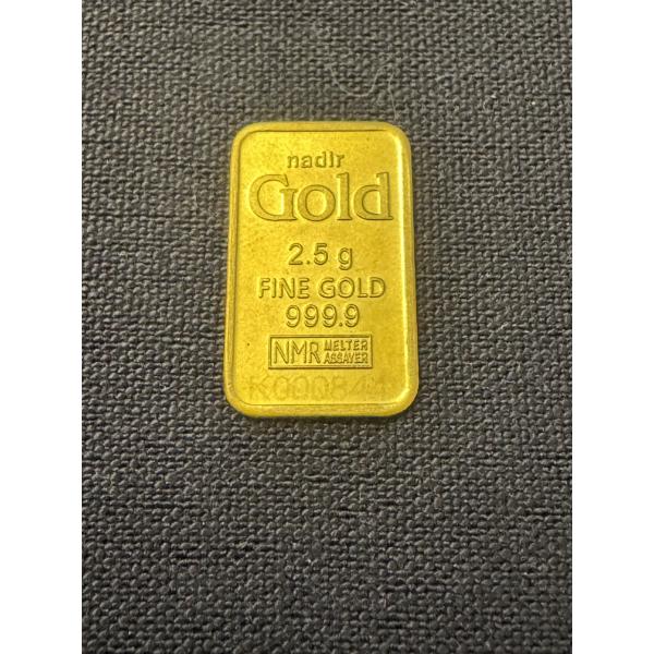 2.5 Gram NADIR .9999 Fine Gold Bar - Guaranteed Authentic - Excellent Condition