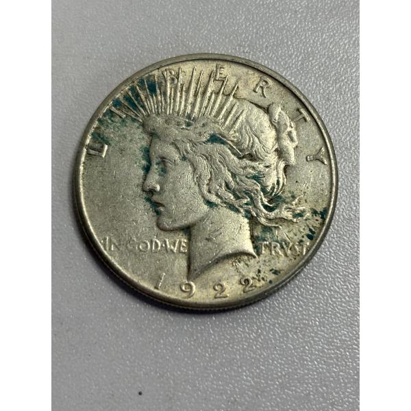 1922S Silver Peace Dollar - FV $1.00 - Mintage: 17,475,000 - ASW: 0.7734oz