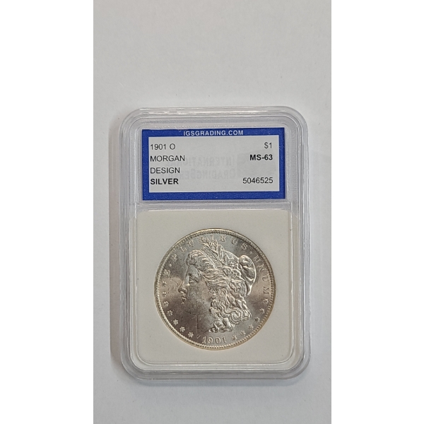 IGS 1901-O MS-63 Morgan 90% Silver Dollar 
