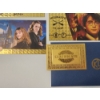 Image 6 : x7 Assorted Harry Potter 24K Gold Foil Banknotes Set w/ CoA
