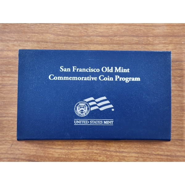 UNC SILVER DOLLAR ~ San Francisco Old Mint Commemorative 90% Silver Dollar In Original Packaging 