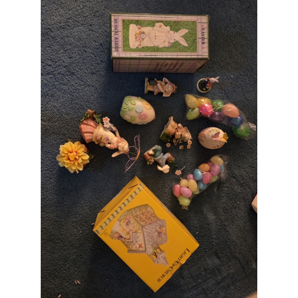 PICKUP IN CANTON - Fun Easter Decor Collection Including Musical Rabbit, Plastic Eggs & More!
 (All 
