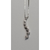 Image 3 : Women's 14K White Gold Diamond Journey 18" Necklace - Weight: 1.9g