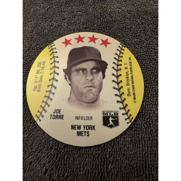 1976 Joe Torre Isaly's Round Baseball Card - Mint Condition