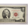 Image 2 : VERY NICE 1963 United States Federal Reserve Red Seal $2 Note ~ In Holder!