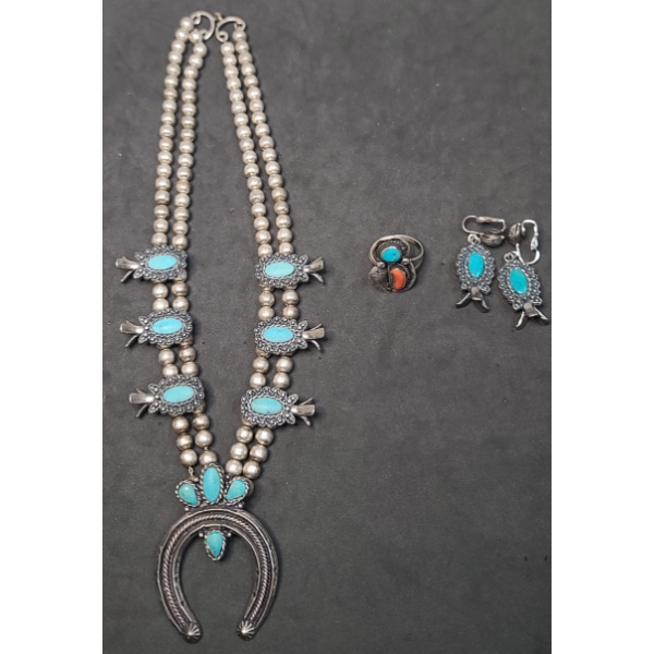 Costume Necklace, Earrings & Ring