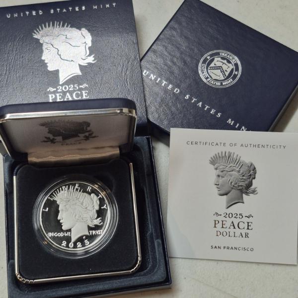 2025 S Peace  Silver Dollar Proof In Case  .859 Tr Oz Silver Content