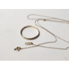 Image 4 : 14K Gold Band Size 10 Ring & 18" 14K Gold Chain (Broken Clasp) Necklace - Total Weight: 2.0g