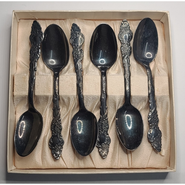 1847 Rogers Bros Silverplated (6) Teaspoon Set With Original Box - Weight: 76.9g