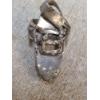 Image 4 : Sterling Silver Ring with Large Clear Gemstone & Damaged Sterling Black Ring - Total Weight: 2.8g