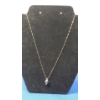 Image 1 : 14K Gold Necklace With 10K Gold Pendant W Blue And White Stones - Total Weight: 2.2g