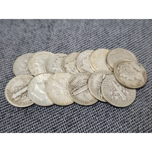 $1.40 Face Value in Assorted 90% Silver United States Dimes 