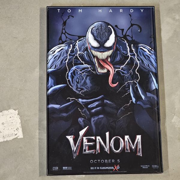 Marvel Studios Venom Movie Poster Framed Glass Art (17x11")