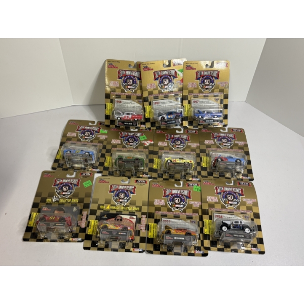 11 Racing Champions Die Cast Replica's - Nascar 50th Anniversary - - 3.25" premier die cast replica