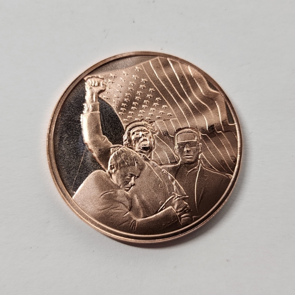 Donald Trump Assassination Attempt 1 AVDP Ounce .999 Fine Copper Round