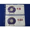 Image 1 : 1879-O Morgan Silver Dollar and 1935 Peace Silver Dollar w/ Stamps - Postal Commemorative Society