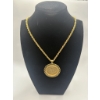 Image 1 : 90% Silver, Gold Plated Walking Liberty Half Dollar on Gold Plated Necklace