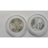 Image 2 : (2) 90% Silver 1964 Kennedy Half Dollars In Coin Capsules