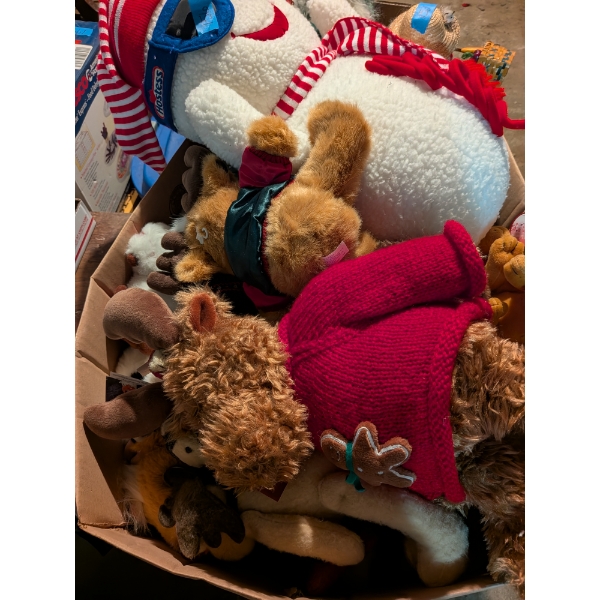 Huge Box Of Plush Figures, Including Musical & Talking Elmo, Harley Davidson, Pumba & More!