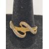 Image 6 : (2) Women's 14K Yellow Gold Channel Set Diamond Bypass Rings - Size 9 - Weight: 7.2g