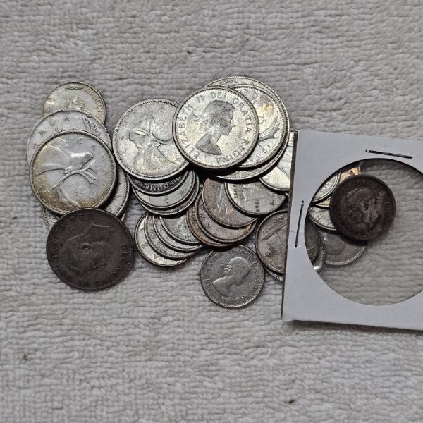 Collection of 80% Silver Vintage Canadian Silver Coins