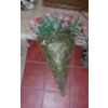 Image 2 : As Shown - Floral Wall wicker Sconce & Pussy Willow Vase Set - 2 Pc Nice