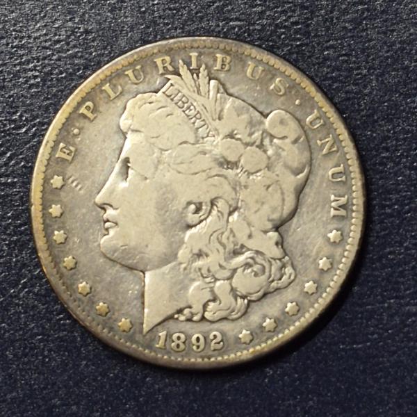 RARE Carson City Silver Dollar - 1892 CC  Morgan Silver Dollar - Circulated US 90% 19th Century Coin