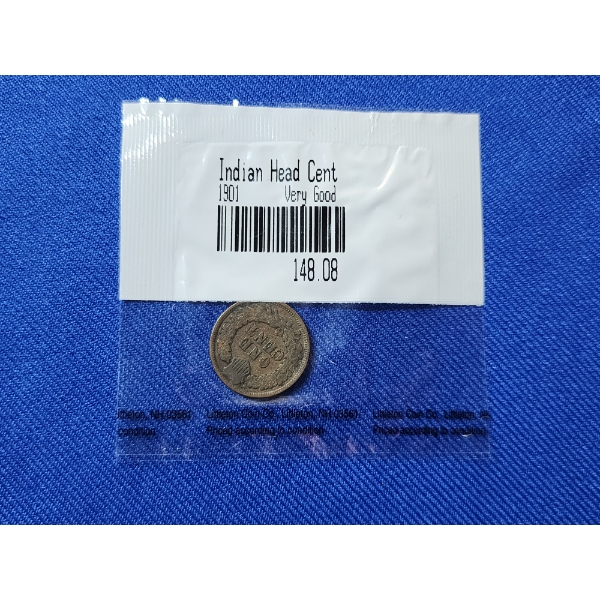 1901 Indian Head Cent Very Good - Littleton Coin Co. 