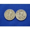 Image 1 : 1936-D & 1940 Walking Liberty 90% Silver Half Dollars