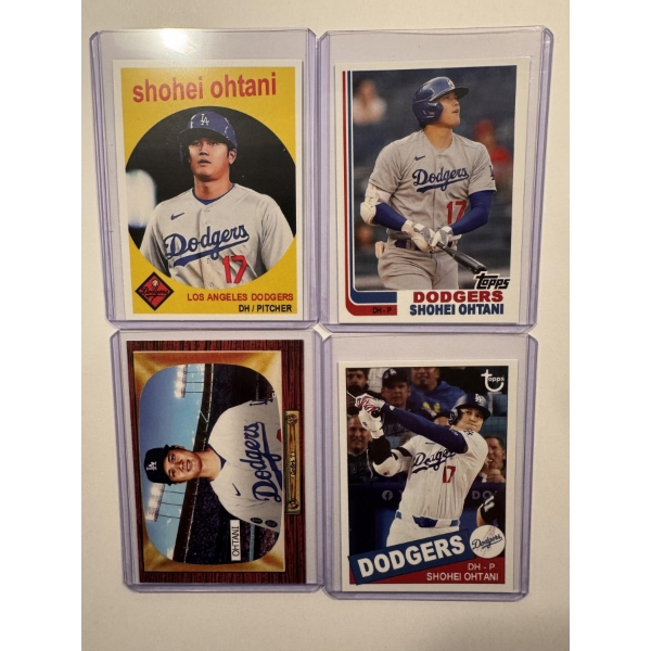 4 - Limited Edition 2024 SHOHEI OHTANI Baseball Cards In Protective Holders - Mint Condition - RARE!