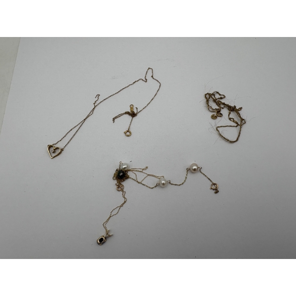 10K Gold Scrap Pile with Necklaces -4.2 Grams