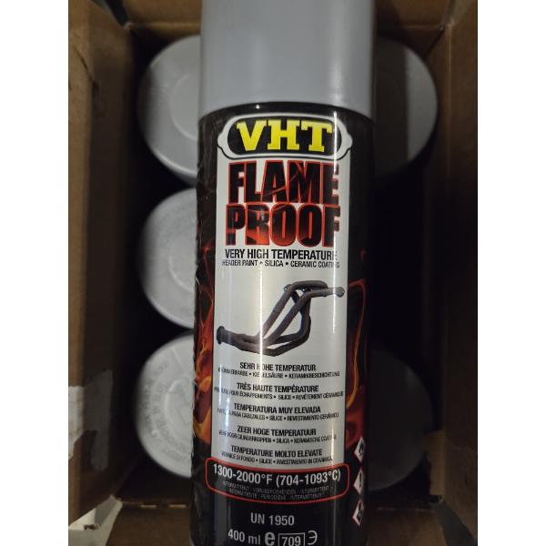 Six Brand New Cans Of VHT High Temp Flat Gray Spray Paint