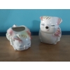 Image 1 : 2 Pc Porcelain Pig Collectible Figures