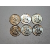Image 1 : Assorted Years Silver Franklin Half Dollars Face Value: $3.00
