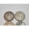 Image 2 : (4) 90% Silver Walking Liberty Half Dollars: 1939, 1942, 1940, 1941 FV: $2.00