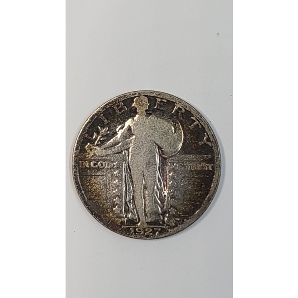 1927 90% Silver Standing Liberty Quarter