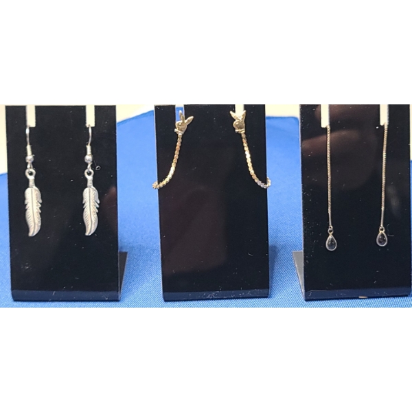 (2) Sets Of Costume Earrings & Set Of .925 Marked Dangle Earrings 