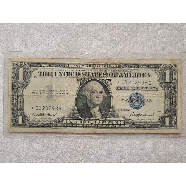 1957 Blue Seal Silver Certificate Star Note! Great Note for Any Collector!