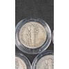 Image 9 : Encapsulated 1920, 1939, 1941, 1942, 1942-D 90% Silver Mercury Dimes - Face Value: $0.50