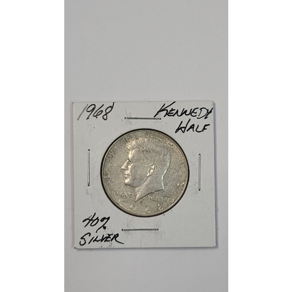United States 1968 Kennedy 40% Silver Half Dollar