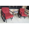 Image 7 : *Pick Up At Mantua Home-No Shipping Available* Like New Inviting Black Metal 24''x32'' Glide Rocker 