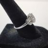Image 2 : Gorgeous 3-Stone Cubic Zirconia 14K White Gold Ring - Size 6.5 - TW: 3.3g 
